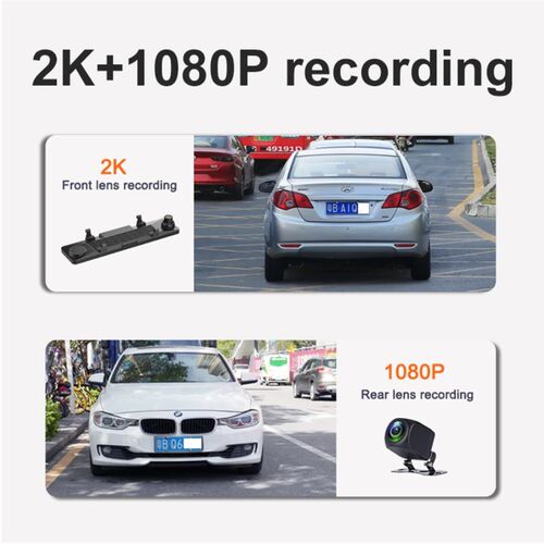 极速12 wireless carplay car black box dual camRs 2K record