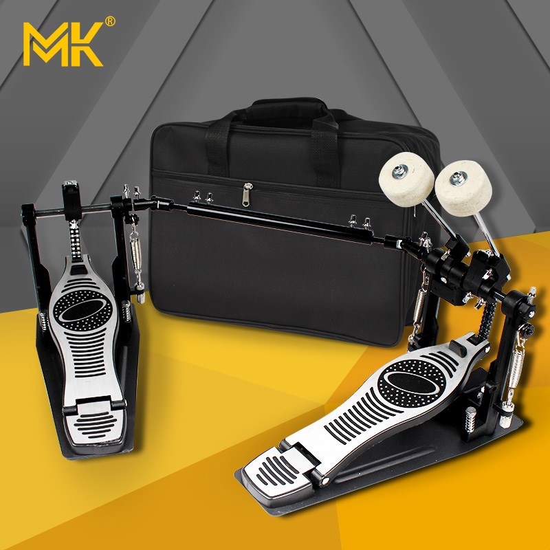 架子鼓爵士鼓MK双踩锤踏板双链条踩锤加厚锌铝合金鼓槌架子鼓配件