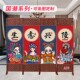 新式 饰墙 国潮屏风隔断客厅可移动折叠折屏现代餐厅饭店简约隔断装