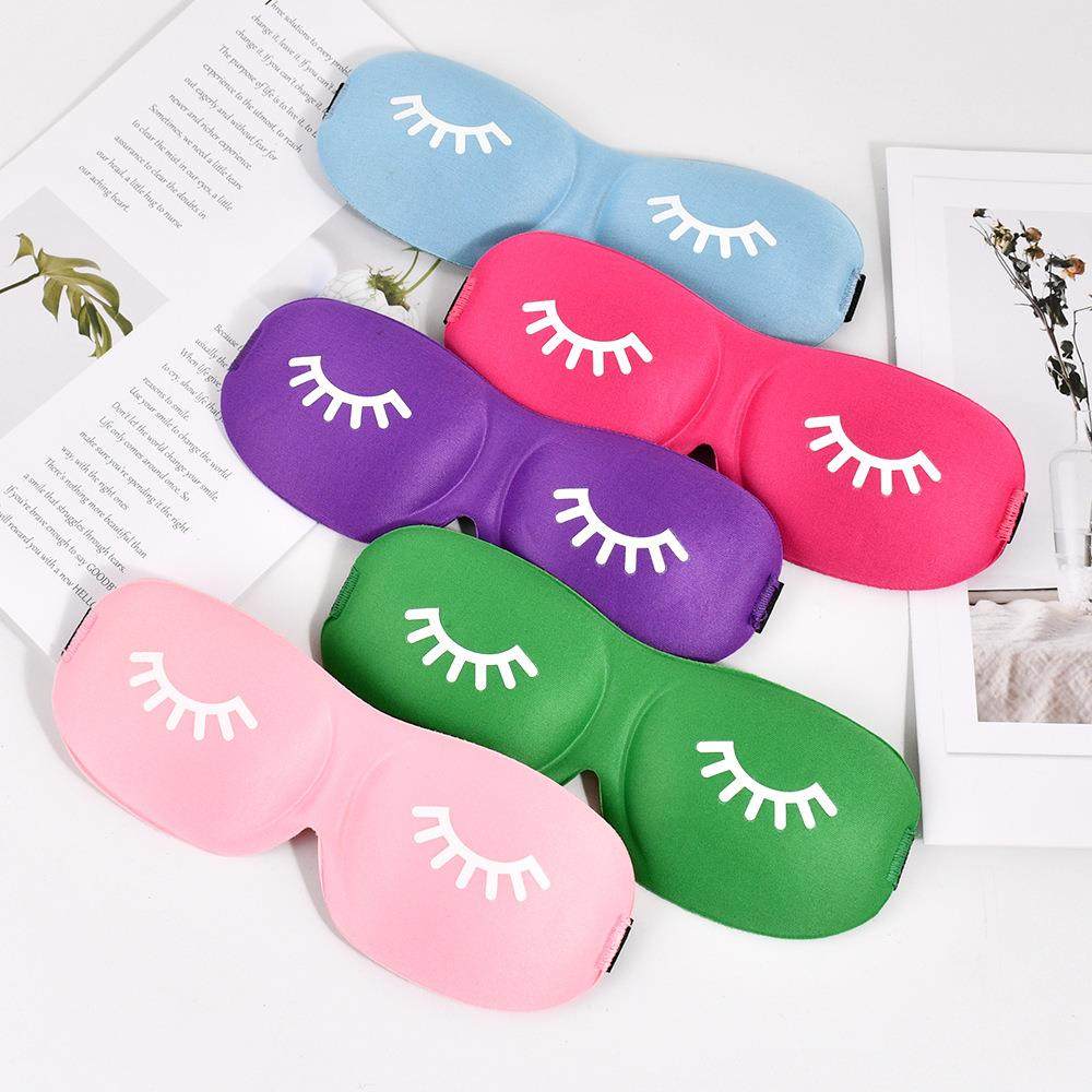 跨境3D立体睫毛遮光眼罩舒适透气睡眠眼罩旅行户外休息护眼罩现货