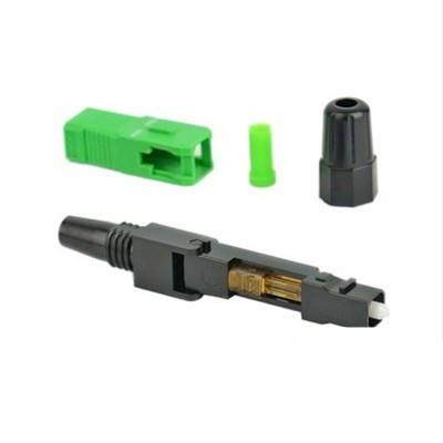 预埋式SC/APC方头皮线光缆光纤冷接子冷接头快速连接器 广电级