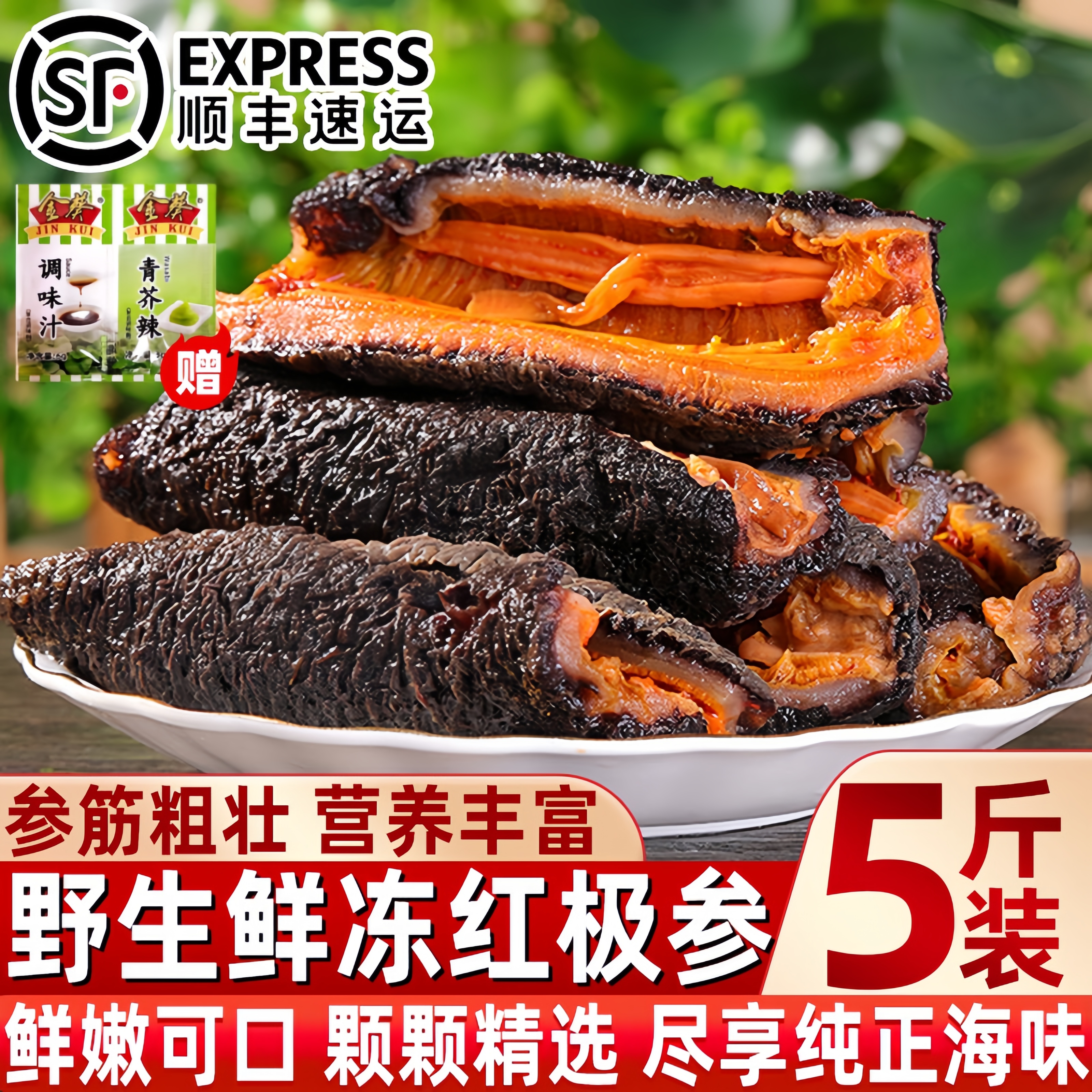 野生北极红参鲜冻顺丰包邮