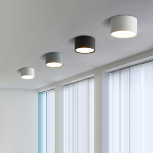 明装 饰阳台 筒灯卧室过道走廊led无主灯灰色衣帽间灯具玄关客厅装