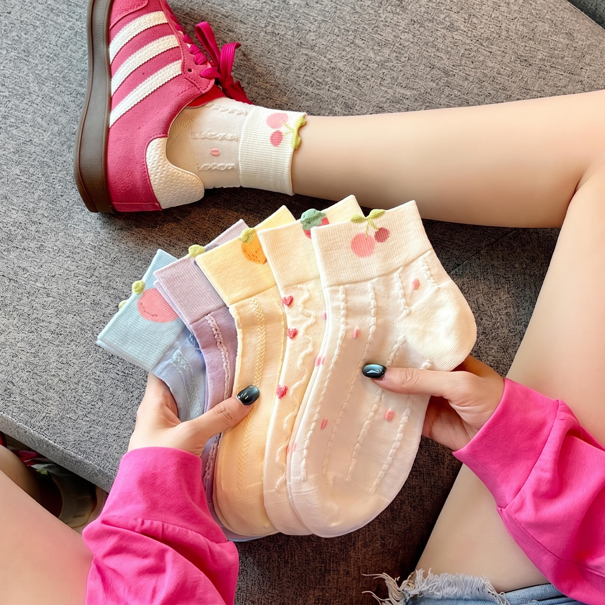 儿童袜子百搭四季款男女童公主袜男女孩百搭日系风中筒袜