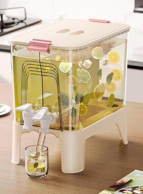 双头冷水壶家用夏季冰箱大容量分隔双头冷水桶凉白开壶果汁奶茶桶