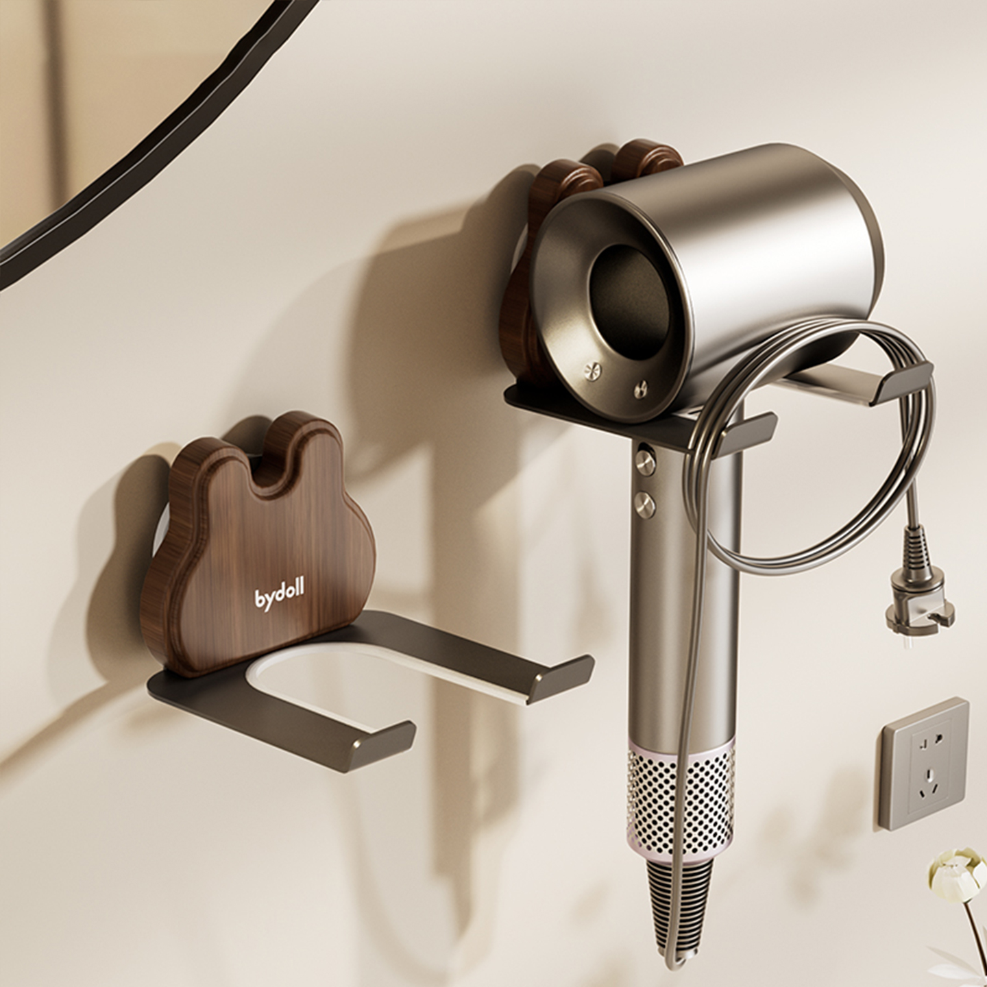 吸盘吹风机置物架吹风机支架