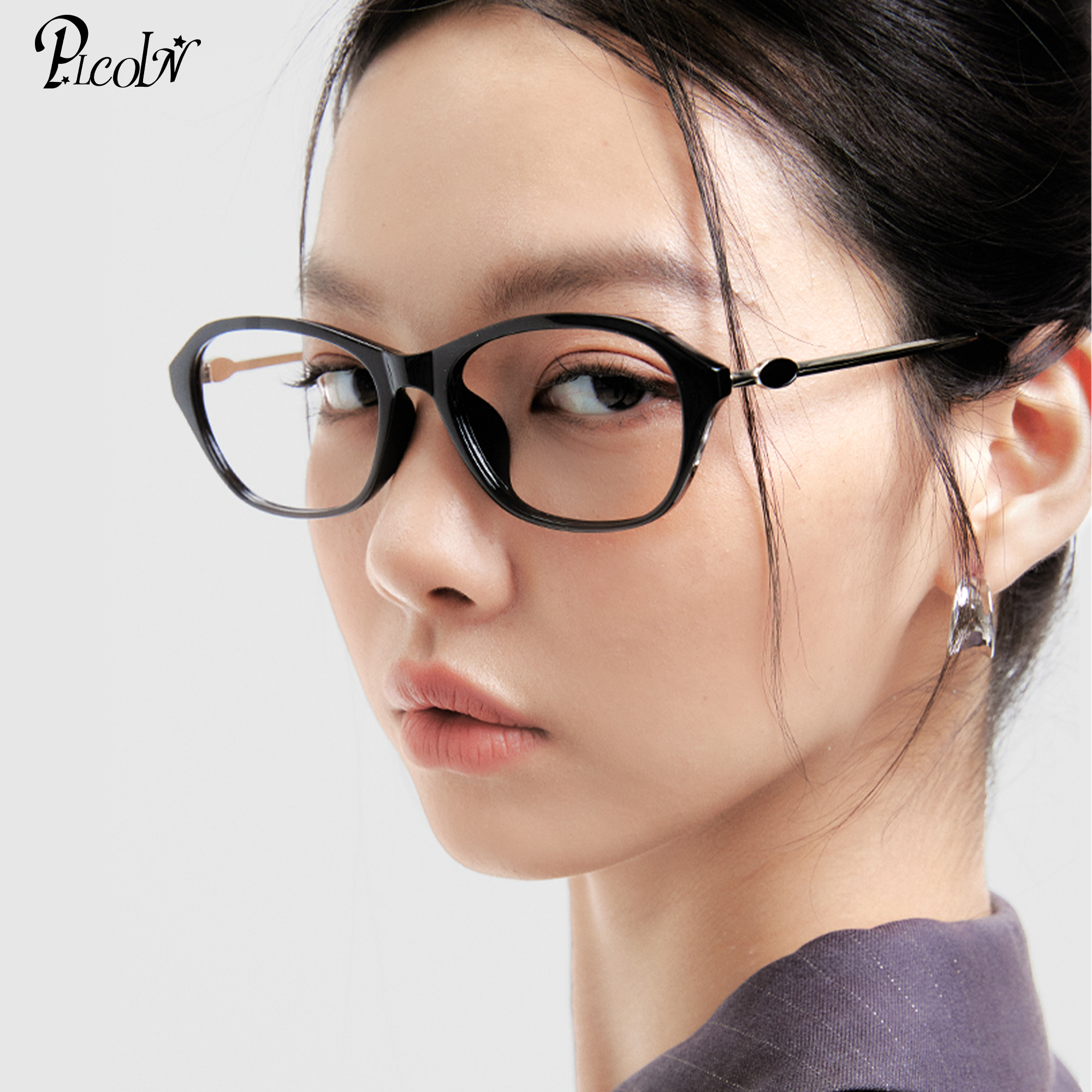 老钱风素颜近视眼镜女Cindy