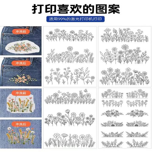 爆款可打印图案水溶无纺布贴纸A4