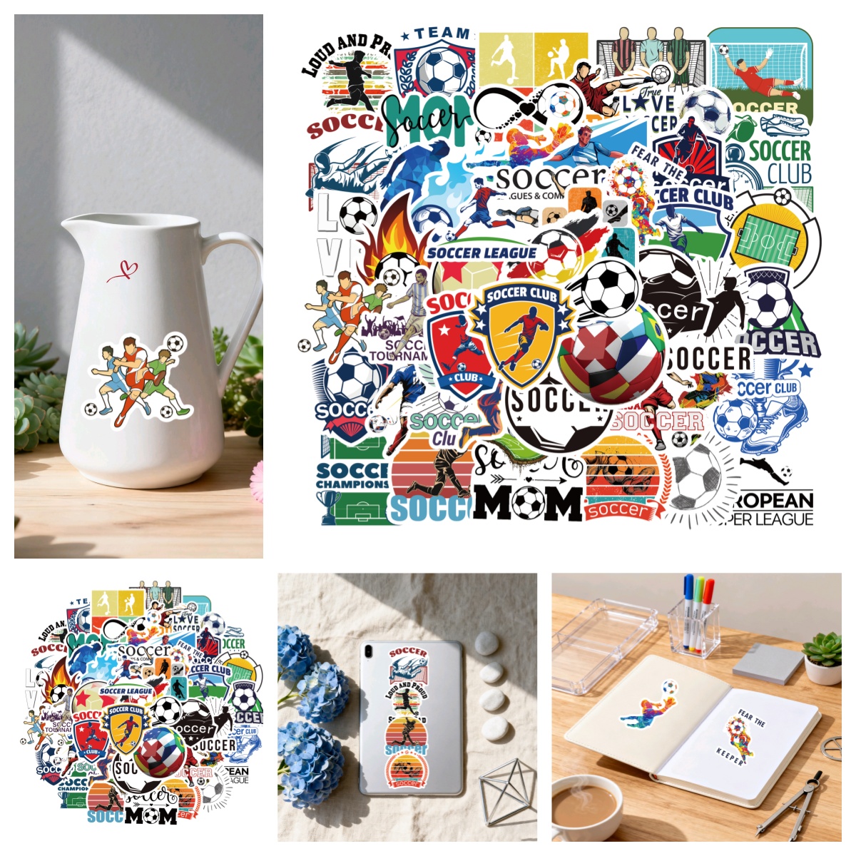 新款足球比赛体育运动户外贴纸运