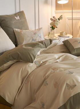 1fortwo-100S贡缎长绒上棉磨毛全棉四件套高纯棉轻奢端床用品被套