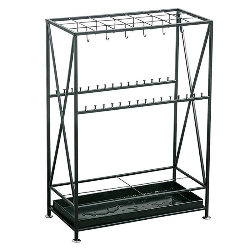 家用创意铁架艺雨伞架收纳伞架店大堂落GUU地式放伞酒子雨桶