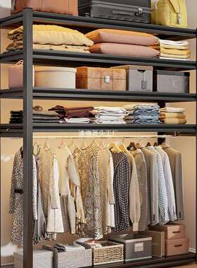 放式橱衣柜开防尘衣收纳架寓出租房宿舍卧室简易挂ZSJ-APDP衣架多