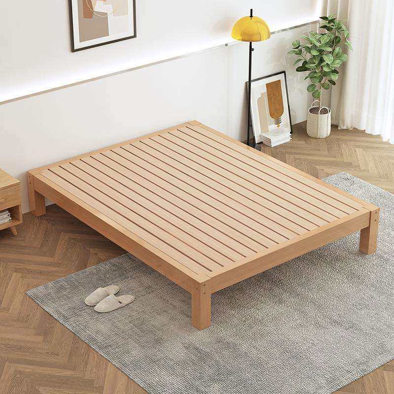 全榉木床实木床双人1.榻8架榻1111米床简约现代无头床1.5床单人床