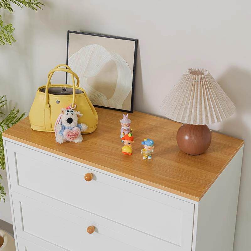 DG16木风斗柜家带木板铁收纳柜抽屉柜客艺厅用原边柜卧室储物柜