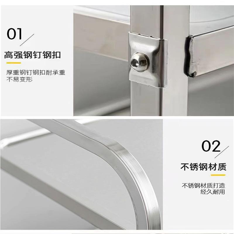 不锈钢收碗车双层酒店厅饭钢馆不锈钢餐推车双厨层不锈房餐推车餐