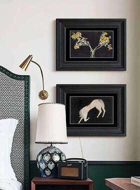 美式风花瓶复古文艺挂画古小尺ECY中寸客厅卧挂画工装样板间室组