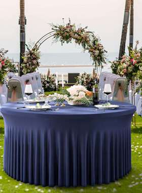 跨境亚马逊6ft弹力布母布桌裙桌桌套台裙户酒店外居家派UNG水对工