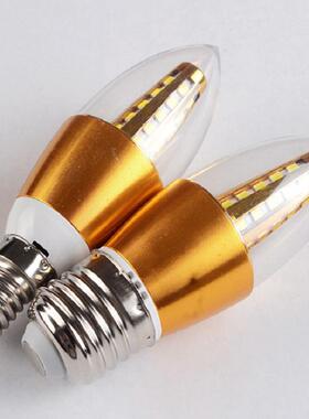 睦蜡烛灯泡e星4小螺口泡51W7W9W12w吊灯光E14/E27源节能灯le尖d超