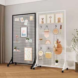 网格品置物架铁丝网格饰展示214架作画展画室架展览架幼儿园品置