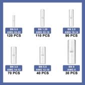8AW 跨裸中接境非460pcs盒装 绝缘管型对接连接器中接接G线端子