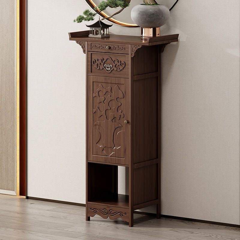 新中式现代供台家用简约带门立柜桌案角案仿古中式卧室小户型阳台