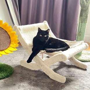 宠物猫睡沙床猫晒太咪WAX阳椅子窗台睡觉发躺椅猫床剑麻猫抓板猫