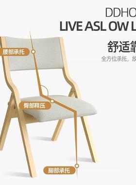 可折叠椅子子家用背椅复古靠实ZL-82309木餐椅办公室电便脑椅凳简