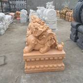 石石雕貔貅一对霞红用鼓麒麟家门口摆YIB件晚石头