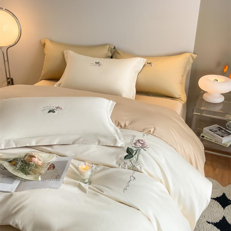 A类睡160支轻奢高长绒棉四件套棉纯档床单被套全棉裸亲肤02845床