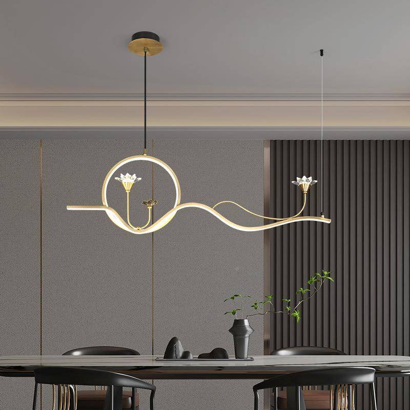 新中式餐形吊灯方茶室吊灯现代约禅意中国长风书房茶桌茶793台灯