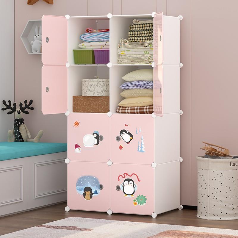 简易衣柜家用卧室储物小衣橱型出衣租KPQ房服收纳柜布子小户型