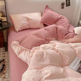 A类母婴级超不起球柔水磨毛111床单四件套被套生宿舍三件洗套床笠