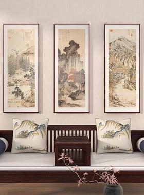 征关明玄装饰水画国画山风景画客厅挂画新中文式书OGD房茶室壁画