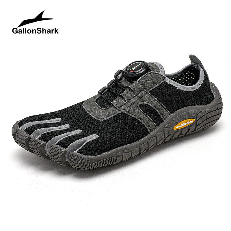GallonShark戈伦鲨网布透气旋钮锁扣男女通用五指休闲健身运动鞋