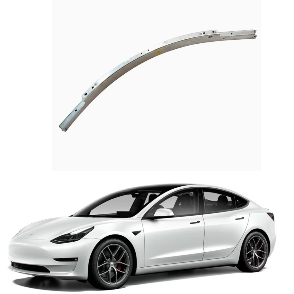 特斯拉汽车配件model 3前保险杠防撞梁前杠上骨架铝合金支架