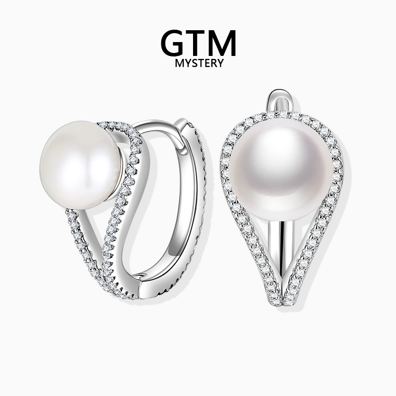 GTM天然淡水珍珠明星同款银耳饰