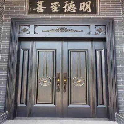 定制别墅大门锌合金防盗门进户门大门双开门农村自建房家用入户门