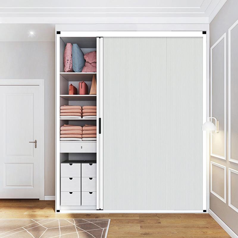 定制衣柜门蜂巢折叠门推拉式隐形门开放衣帽间移门伸缩橱柜免打孔