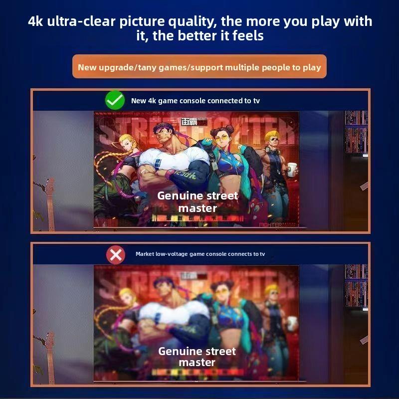 新的2025家庭电视游戏机无线连接双手柄高清经典怀旧Fc格斗之王街机