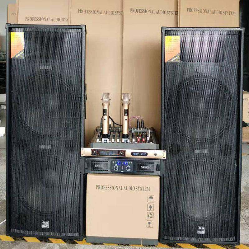 专业舞台音响双15寸户外演出HIFI会议婚庆大功率被动ktv音箱套装