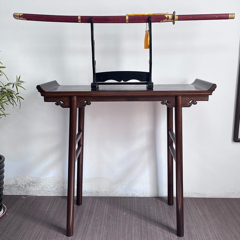 新中式玄关案台中堂供台香案台复古几案实木条桌供桌仿古榆木条案