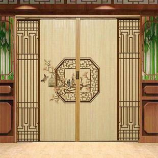 饰屏风家用厨房商铺门帘子 定制 竹帘折叠推拉门隔断拉帘客厅装