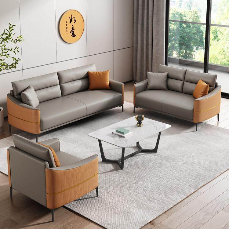 办公室沙发简约现代三人位皮艺商用休闲小型商务会客茶几组合套装,商业/办公家具,沙发,淘宝优惠券,粉丝福利购,淘宝优惠卷