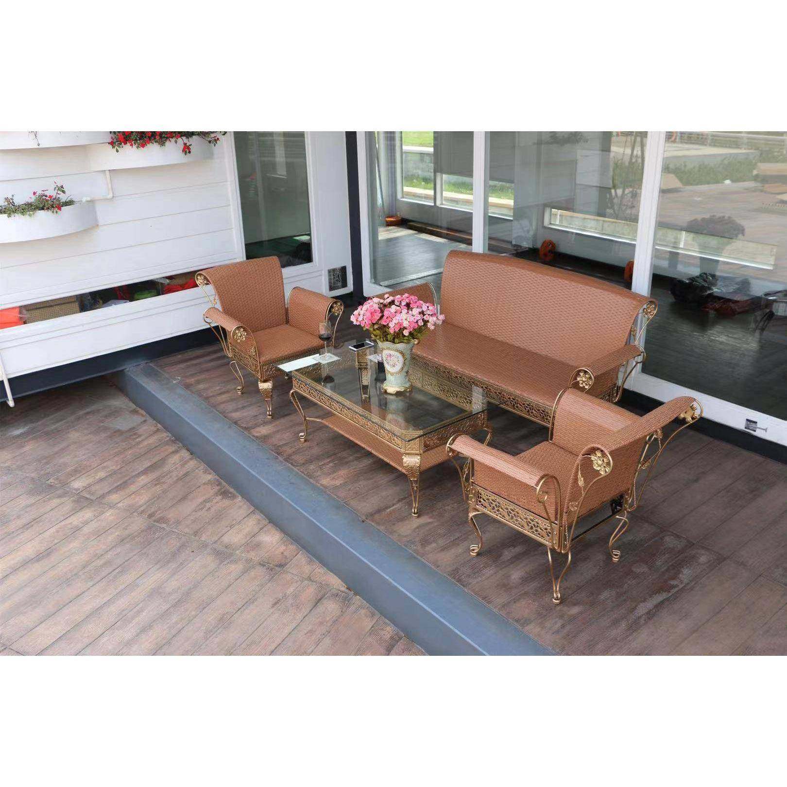 室外现代简约铁艺藤沙发组合客厅小户型田园休闲手工编藤沙发特价,住宅家具,桌椅套件,淘宝优惠券,粉丝福利购,淘宝优惠卷