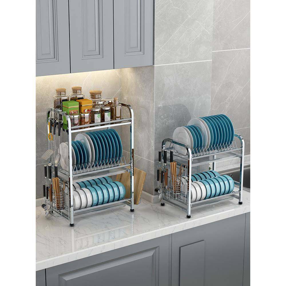 厨房架不锈钢调味盘刀架储物架碗台面多层碟架排水架,厨房/烹饪用具,厨房置物架/置物柜/角架,淘宝优惠券,粉丝福利购,淘宝优惠卷