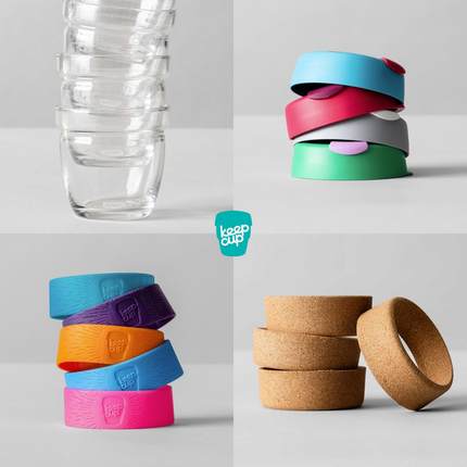 澳大利亚keepcup环保咖啡杯原杯拆配件 杯身 杯盖 软木杯圈 杯环