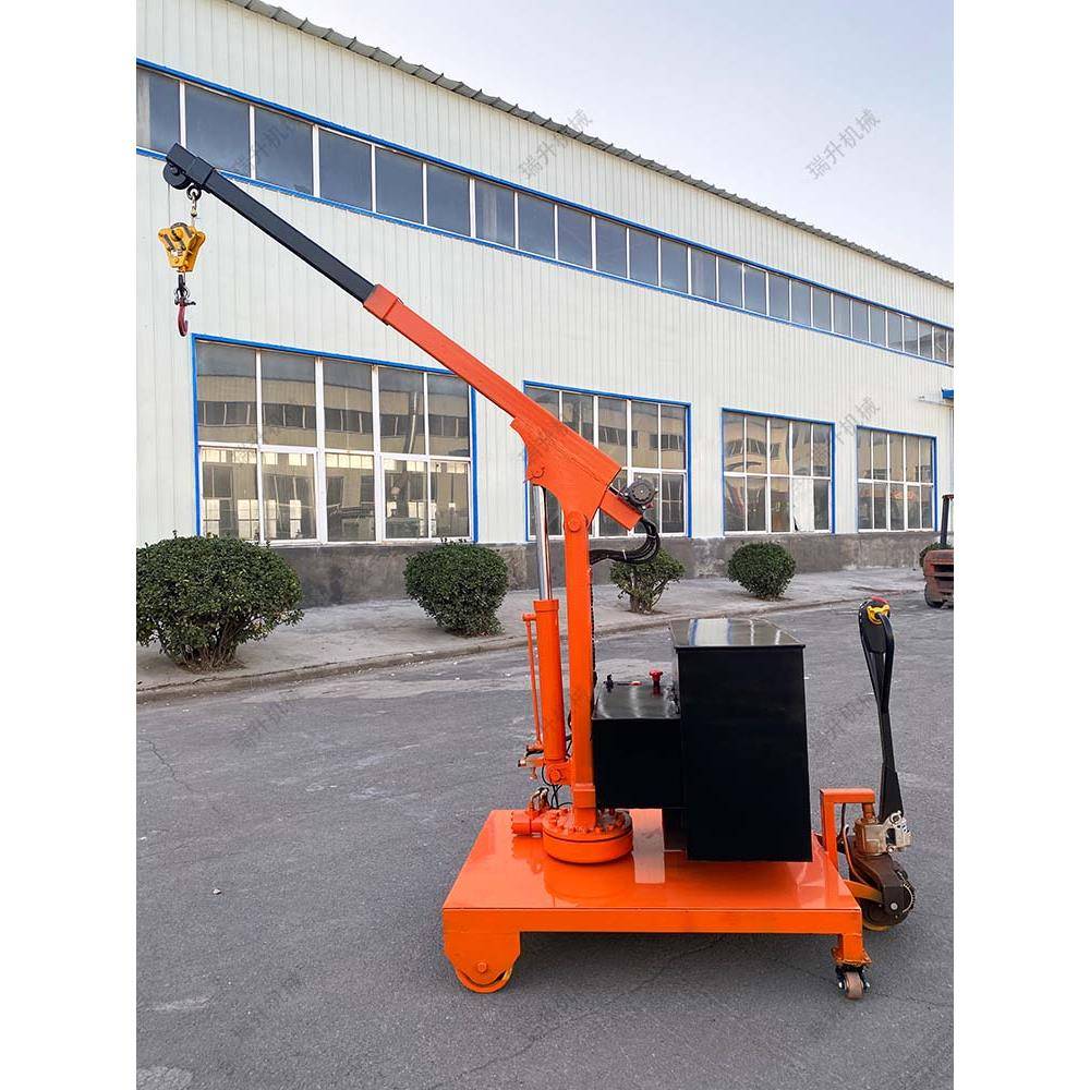 车间用行走搬运吊机0.5T单臂吊移动式小吊车 电动液压可旋转吊车