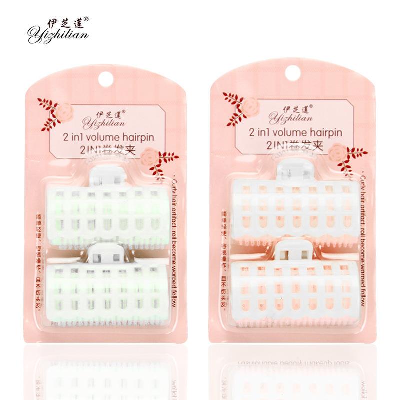 伊芝莲卷发器子母卷发筒卷发夹 厂家直销刘海自带粘性带夹子9116