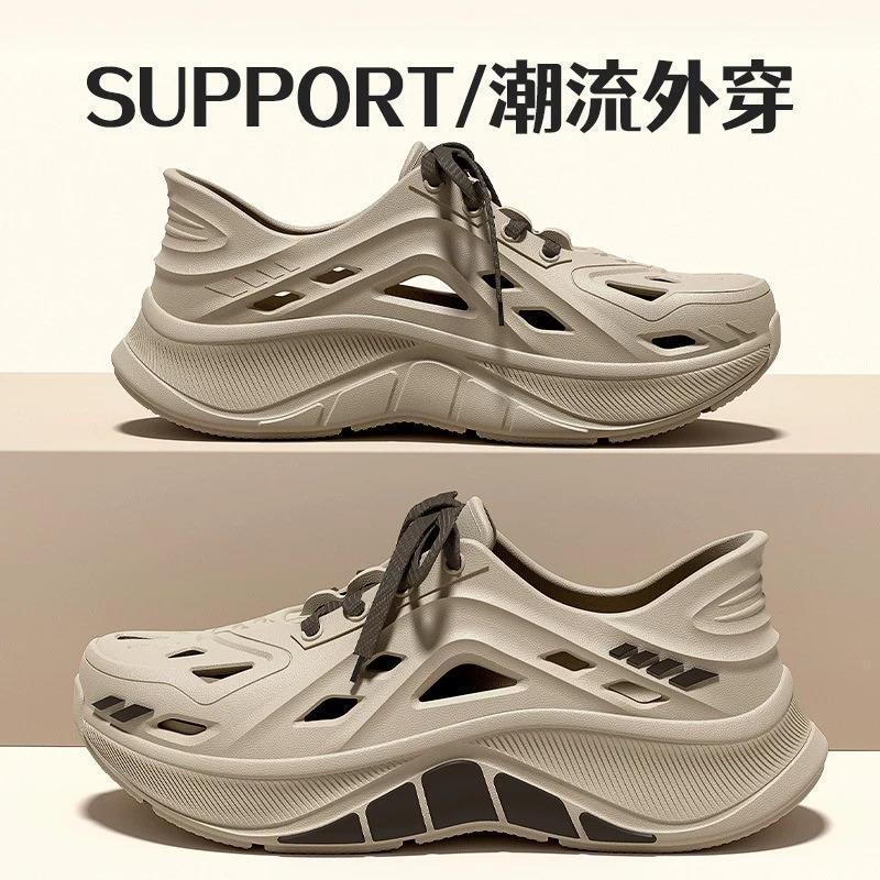景拓商贸严选1男士夏外穿防滑包跟速干透气溯溪钓鱼开车洞洞凉鞋