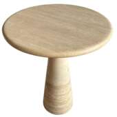 黄洞石岩石板茶几罗马洞石餐桌子电视柜边几家具石灰华大理石